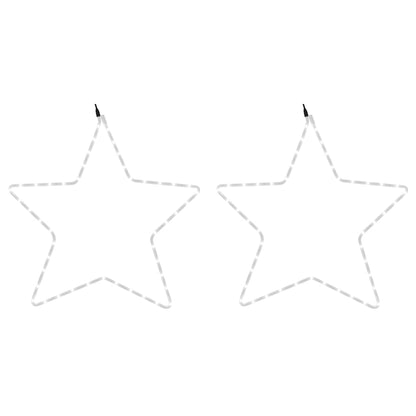 Vánoční Hvězdy Se 48 Teplými Bílými Led 2 Ks 56 Cm