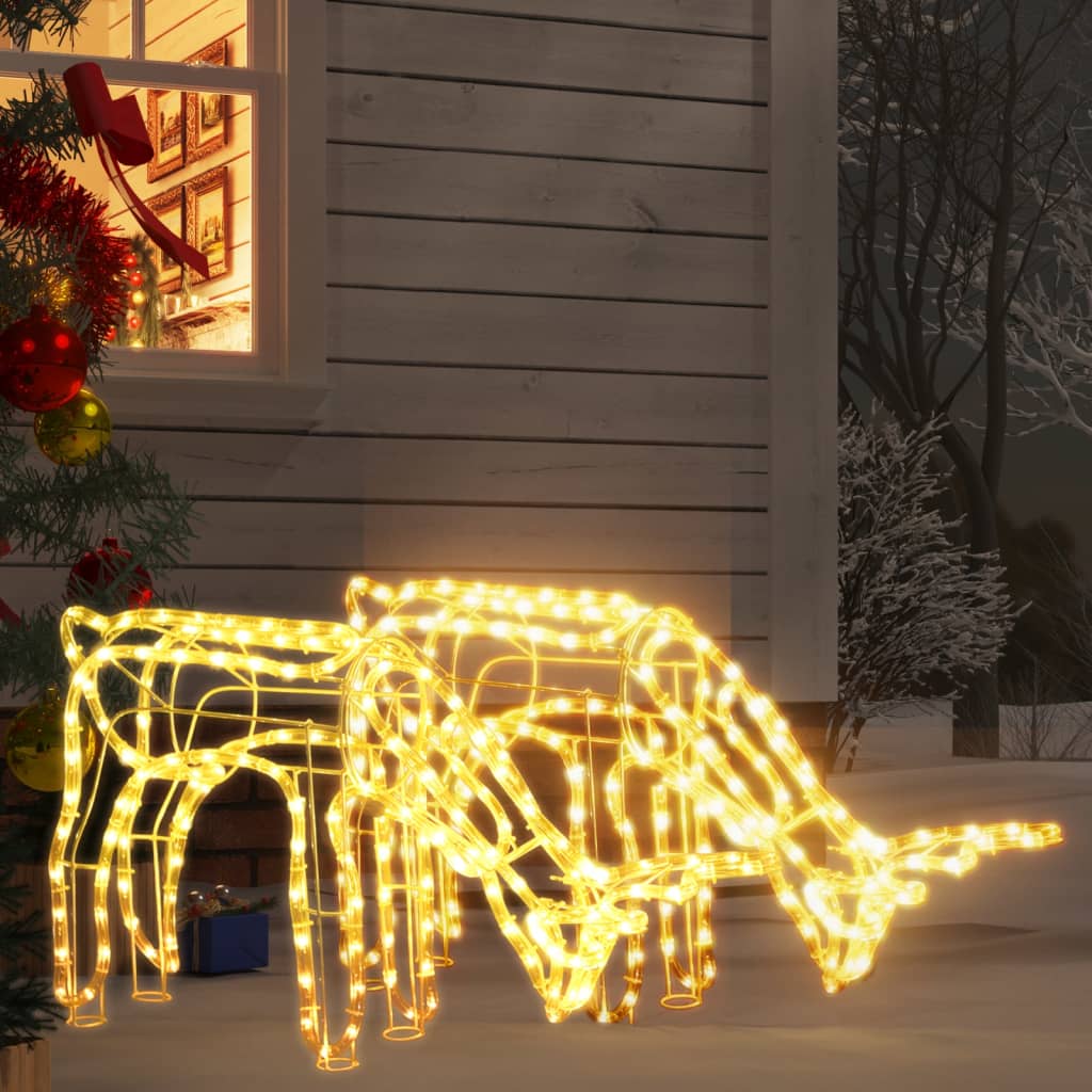 Vánoční Sobi 2 Ks S Teplými Bílými Led 73 X 31 X 45 Cm