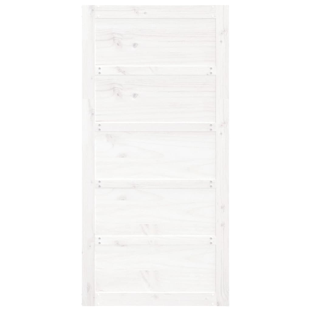 Posuvné Dveře Bílé 100 X 1,8 X 204,5 Cm Masivní Borové Dřevo