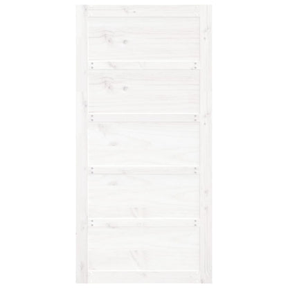 Posuvné Dveře Bílé 100 X 1,8 X 204,5 Cm Masivní Borové Dřevo