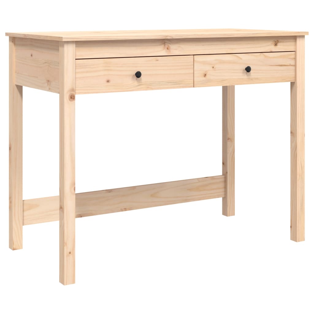 Psací Stůl Se Zásuvkami 100 X 50 X 78 Cm Masivní Borové Dřevo