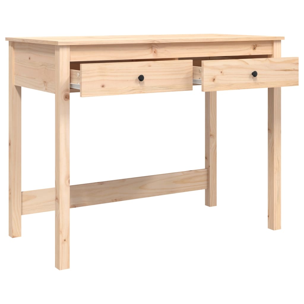 Psací Stůl Se Zásuvkami 100 X 50 X 78 Cm Masivní Borové Dřevo
