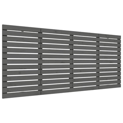 Nástěnné Čelo Postele Šedé 166X3X91,5 Cm Masivní Borové Dřevo