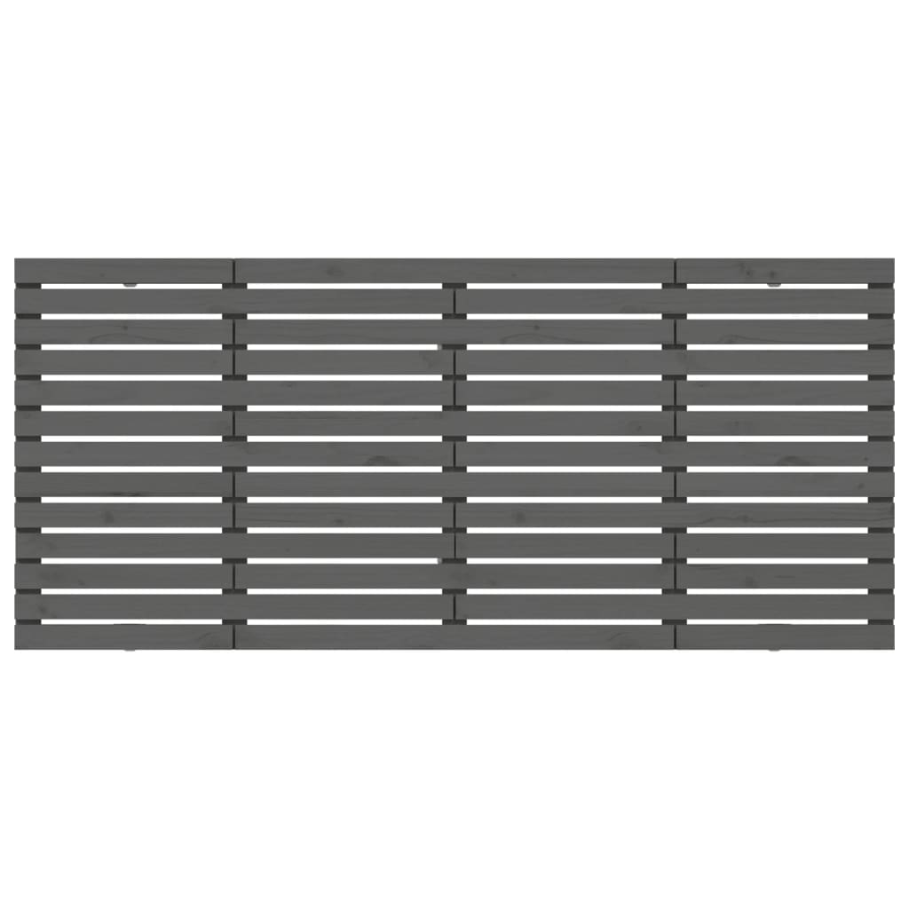 Nástěnné Čelo Postele Šedé 166X3X91,5 Cm Masivní Borové Dřevo