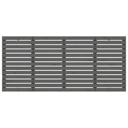 Nástěnné Čelo Postele Šedé 166X3X91,5 Cm Masivní Borové Dřevo