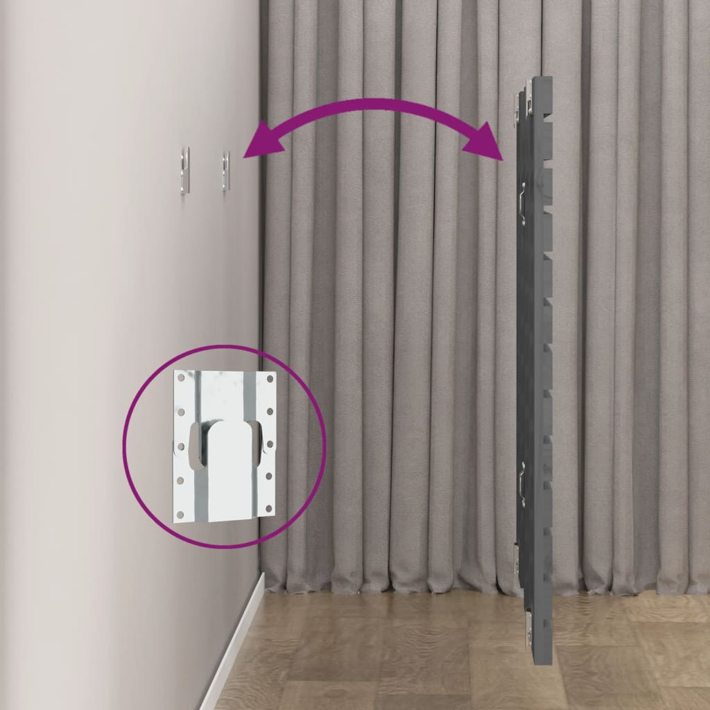 Nástěnné Čelo Postele Šedé 166X3X91,5 Cm Masivní Borové Dřevo