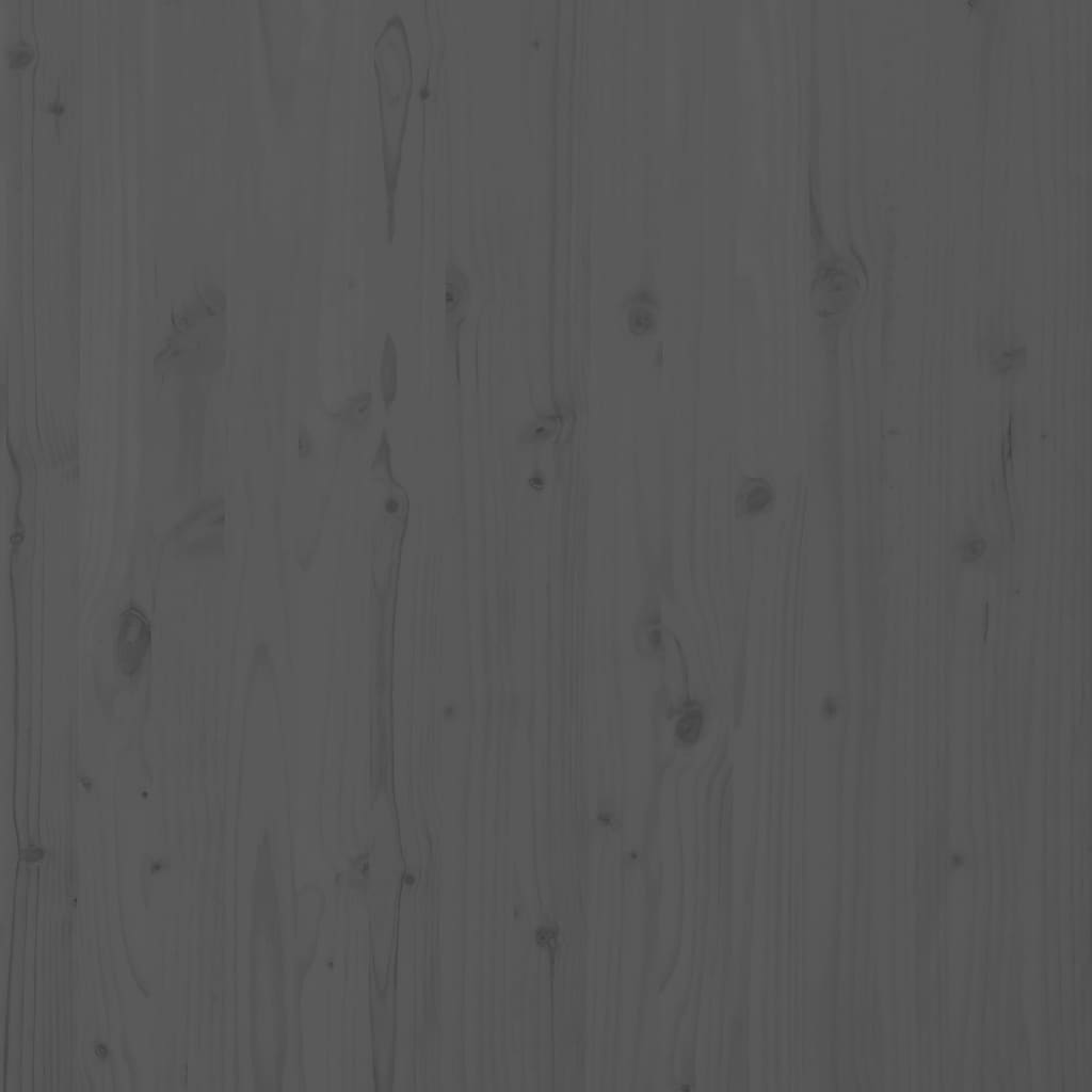 Nástěnné Čelo Postele Šedé 166X3X91,5 Cm Masivní Borové Dřevo