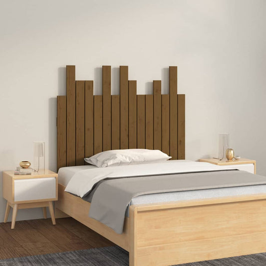 Nástěnné Čelo Postele Medově Hnědé 95,5X3X80 Cm Borové Dřevo