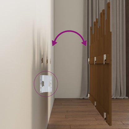 Nástěnné Čelo Postele Medově Hnědé 146,5X3X80 Cm Borové Dřevo