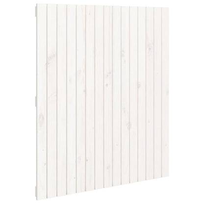Nástěnné Čelo Postele Bílé 95,5X3X110 Cm Masivní Borové Dřevo Bílá