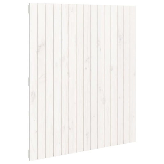 Nástěnné Čelo Postele Bílé 95,5X3X110 Cm Masivní Borové Dřevo Bílá