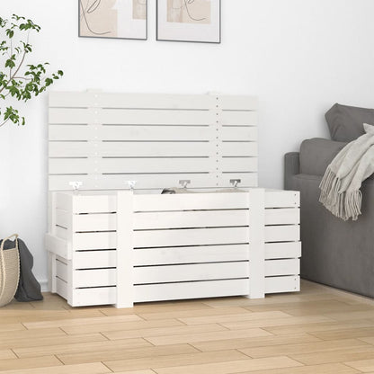 Úložný Box Šedý 58 X 40,5 X 42 Cm Masivní Borové Dřevo