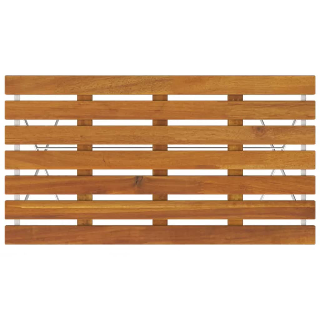 Skládací Bistro Stůl 100 X 54 X 71 Cm Masivní Akácie A Ocel