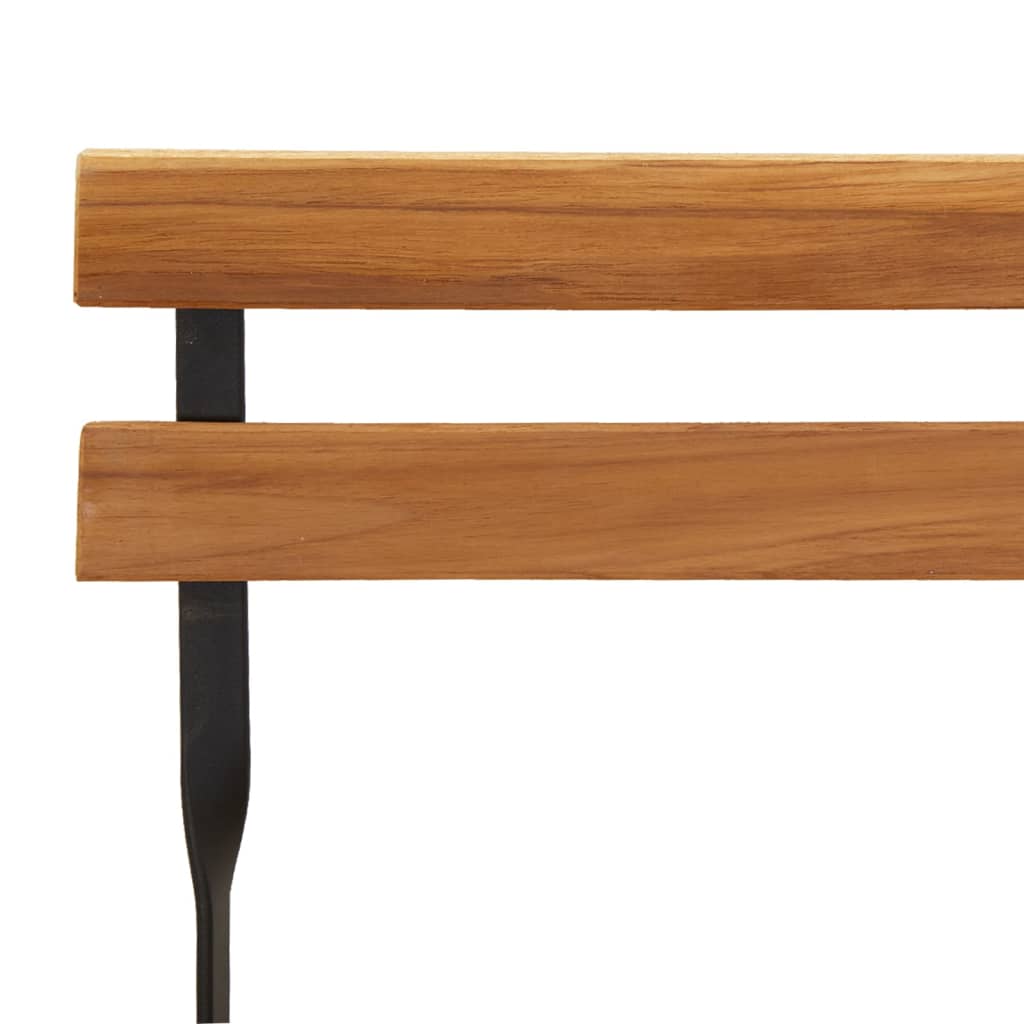 Skládací Bistro Židle 4 Ks Masivní Teakové Dřevo A Ocel