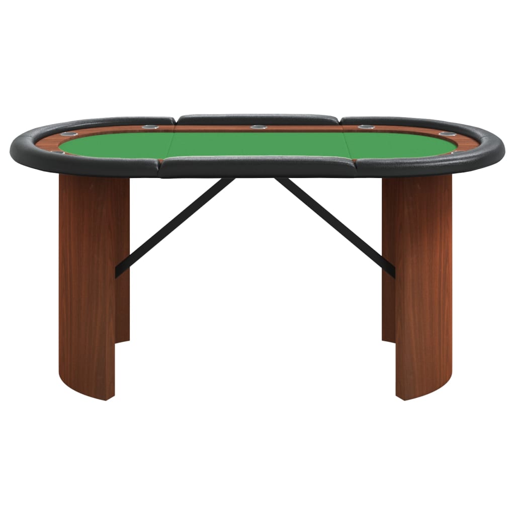 Pokerový Stůl Pro 10 Hráčů Zelený 160 X 80 X 75 Cm