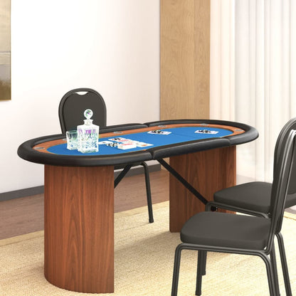 Pokerový Stůl Pro 10 Hráčů Zelený 160 X 80 X 75 Cm