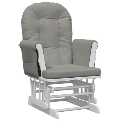 Křeslo Glider Se Stoličkou Světle Šedé Textil