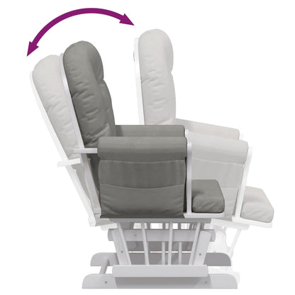 Křeslo Glider Se Stoličkou Světle Šedé Textil