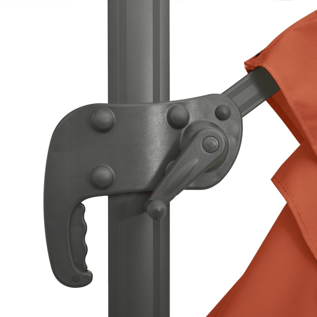 Konzolový Slunečník S Hliníkovou Tyčí Terakota Cihlová