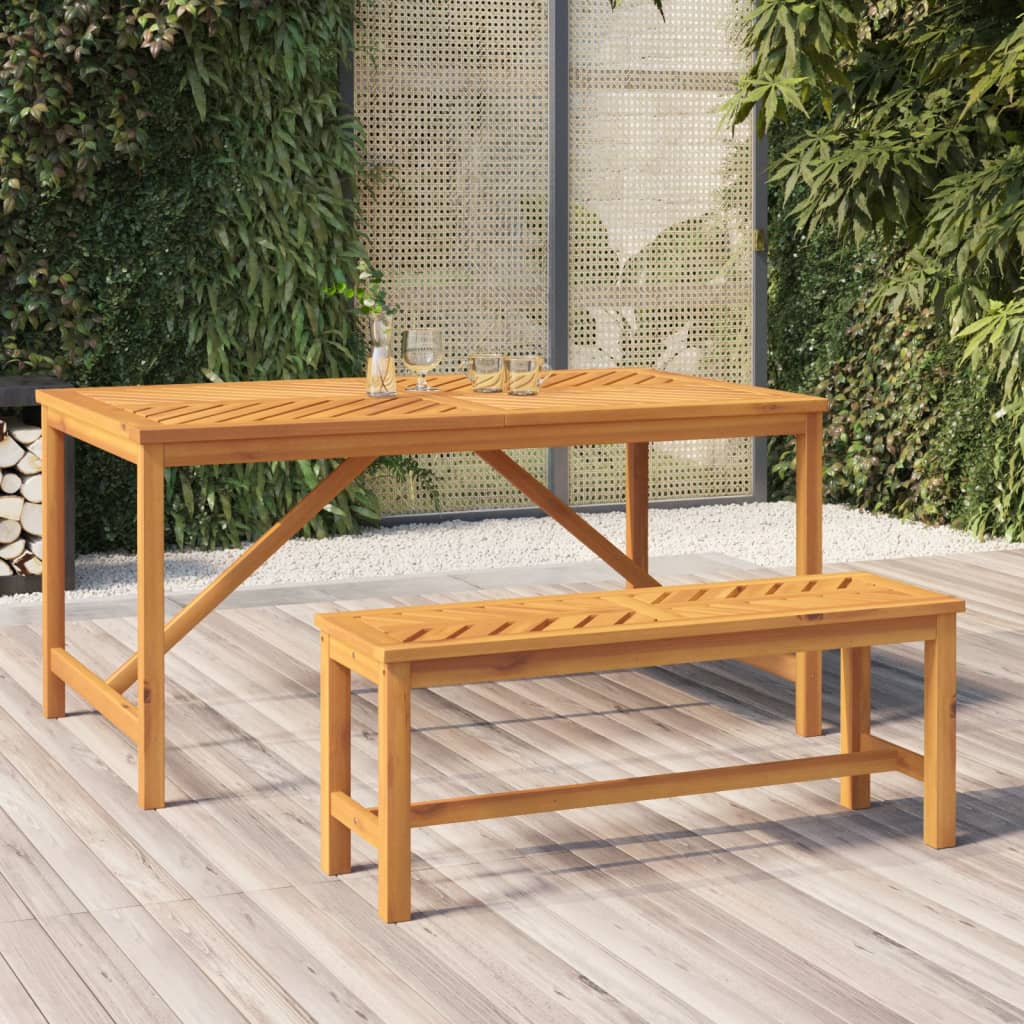Zahradní Lavice 110 Cm Masivní Akáciové Dřevo