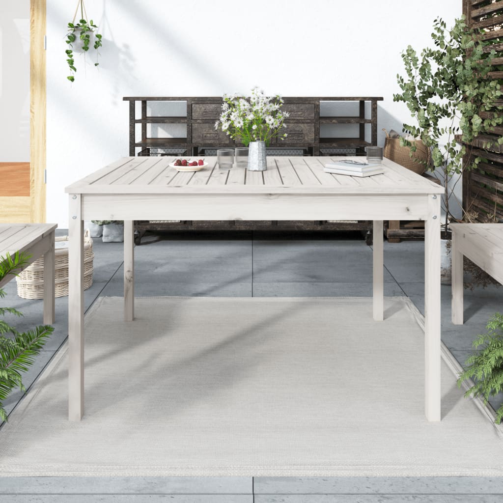 Zahradní Stůl Černý 82,5 X 82,5 X 76 Cm Masivní Borové Dřevo