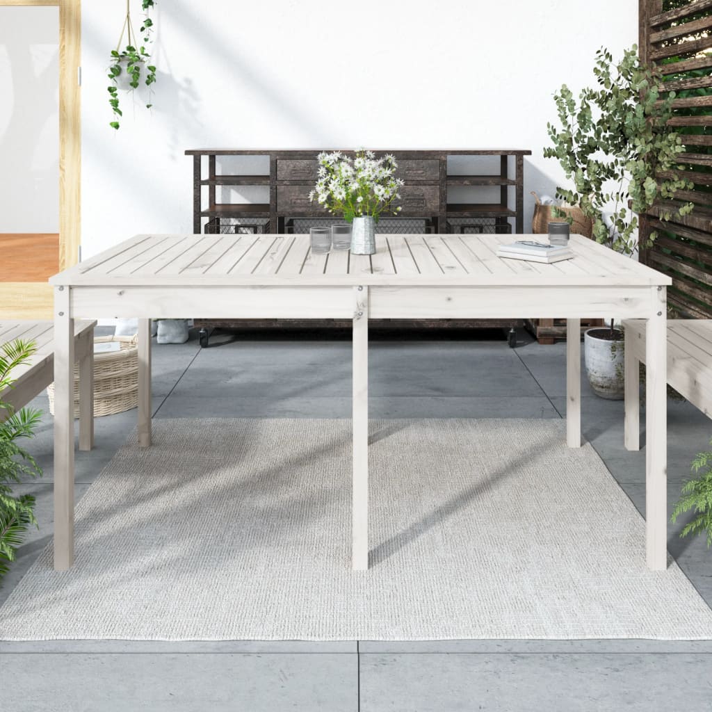Zahradní Stůl Černý 82,5 X 82,5 X 76 Cm Masivní Borové Dřevo