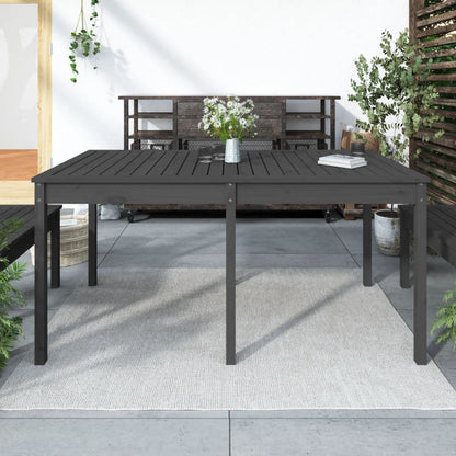 Zahradní Stůl Černý 82,5 X 82,5 X 76 Cm Masivní Borové Dřevo