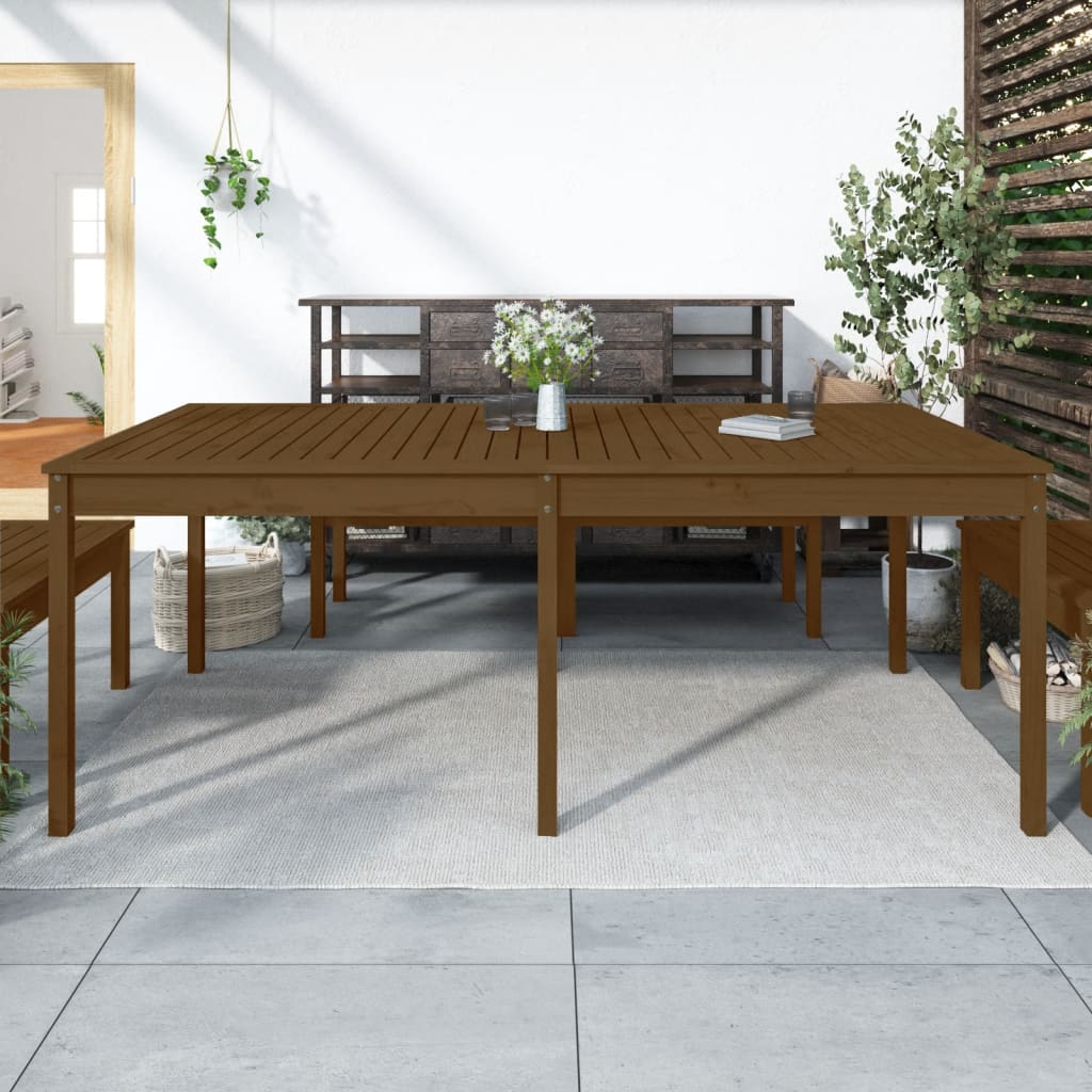 Zahradní Stůl Černý 82,5 X 82,5 X 76 Cm Masivní Borové Dřevo