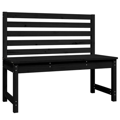 Zahradní Lavice Černá 109 Cm Masivní Borové Dřevo