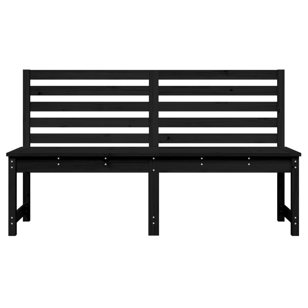 Zahradní Lavice Černá 157,5 Cm Masivní Borové Dřevo