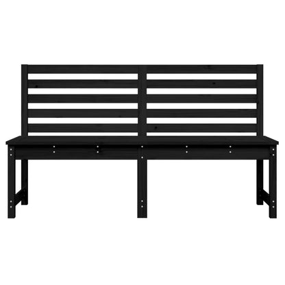 Zahradní Lavice Černá 157,5 Cm Masivní Borové Dřevo