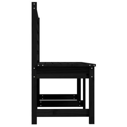 Zahradní Lavice Černá 157,5 Cm Masivní Borové Dřevo