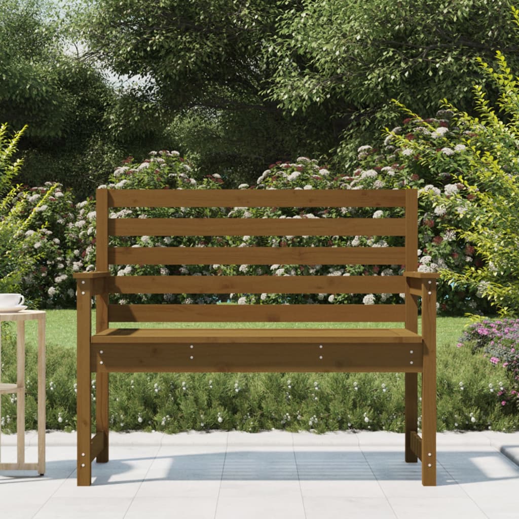 Zahradní Lavice Medově Hnědá 109X48X91,5 Cm Masivní Borovice