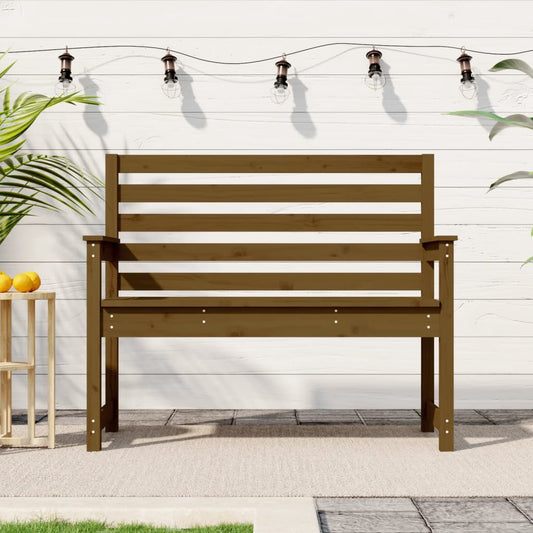 Zahradní Lavice Medově Hnědá 109X48X91,5 Cm Masivní Borovice