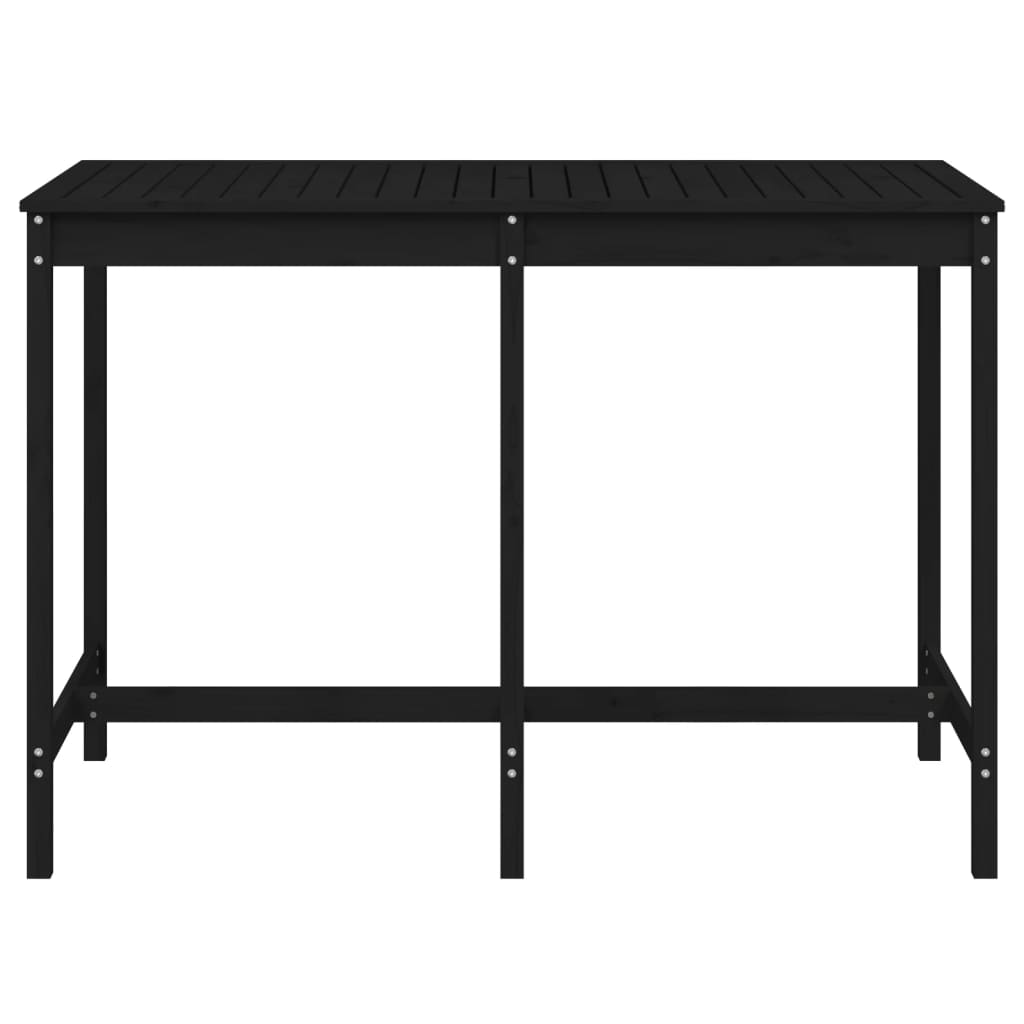 Zahradní Stůl Černý 159,5 X 82,5 X 110 Cm Masivní Borové Dřevo