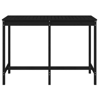 Zahradní Stůl Černý 159,5 X 82,5 X 110 Cm Masivní Borové Dřevo