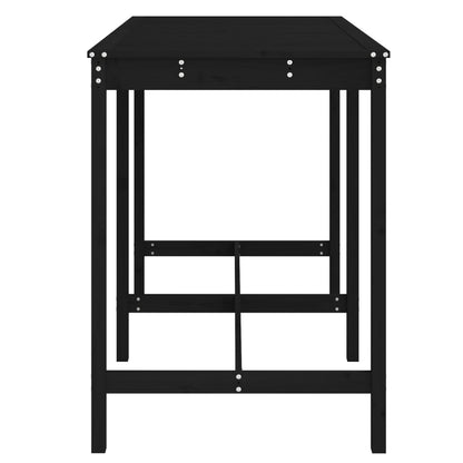 Zahradní Stůl Černý 159,5 X 82,5 X 110 Cm Masivní Borové Dřevo