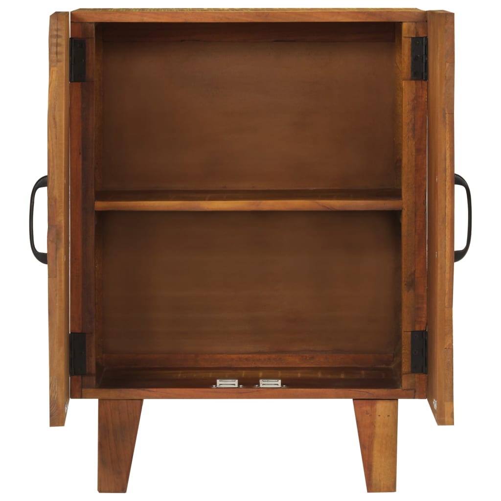 Ručně Vyřezávaný Příborník 55X30X75Cm Masivní Recyklované Dřevo