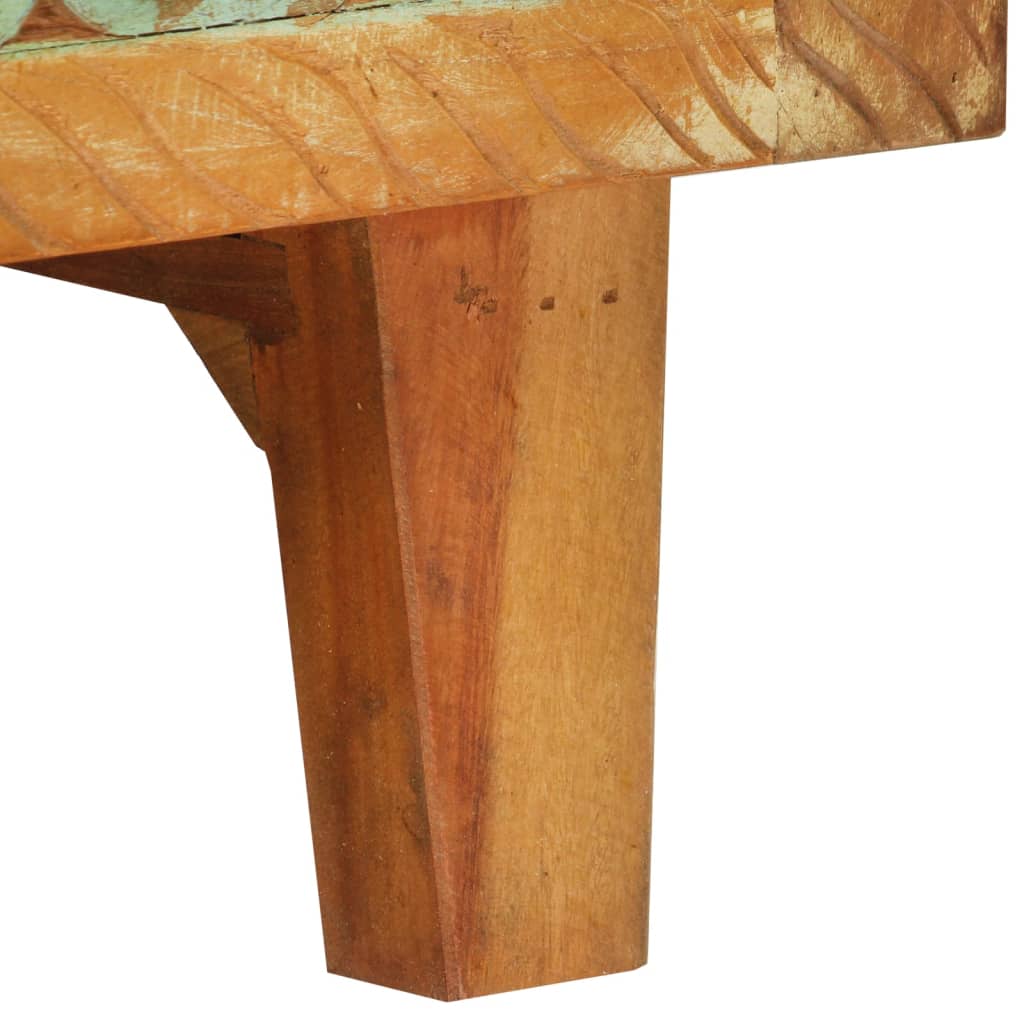 Ručně Vyřezávaný Příborník 55X30X75Cm Masivní Recyklované Dřevo