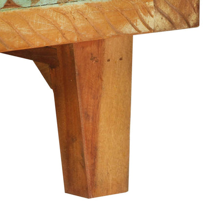 Ručně Vyřezávaný Příborník 55X30X75Cm Masivní Recyklované Dřevo