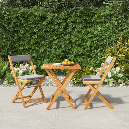 3Dílný Skládací Bistro Set Masivní Akáciové Dřevo