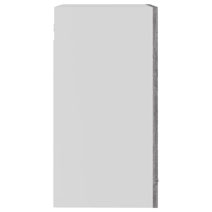 Závěsná Prosklená Skříňka Šedá Sonoma 40 X 31 X 60 Cm Kompozit Šedá Sonoma