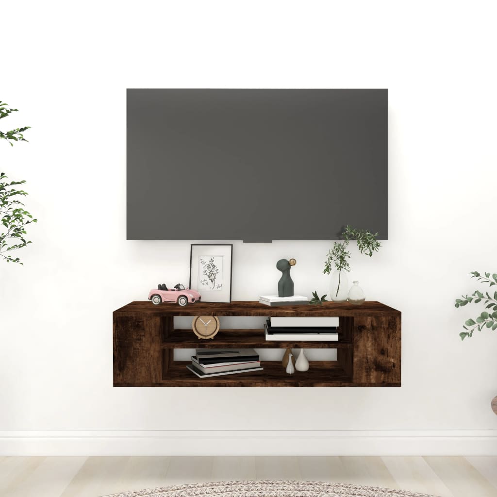 Závěsná Tv Skříňka Černá Vysoký Lesk 100X30X26,5 Cm Dřevotříska
