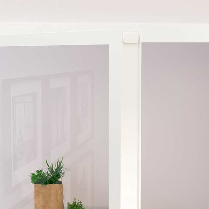 Interiérové Dveře Bílé 102X201,5 Cm Tvrzené Sklo A Hliník Úzké