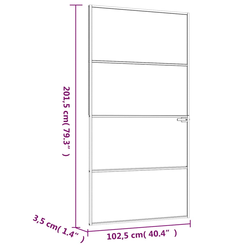 Interiérové Dveře Bílé 102X201,5 Cm Tvrzené Sklo A Hliník Úzké