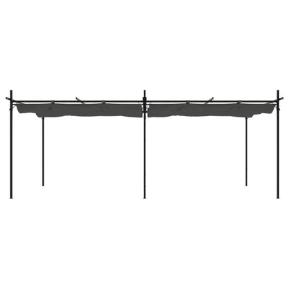Pergola Se Zatahovací Střechou Antracitová 589 X 292 X 230 Cm