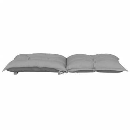 Podušky Na Židli Nízké Opěradlo 6 Ks Šedé 100X50X7 Cm Textil