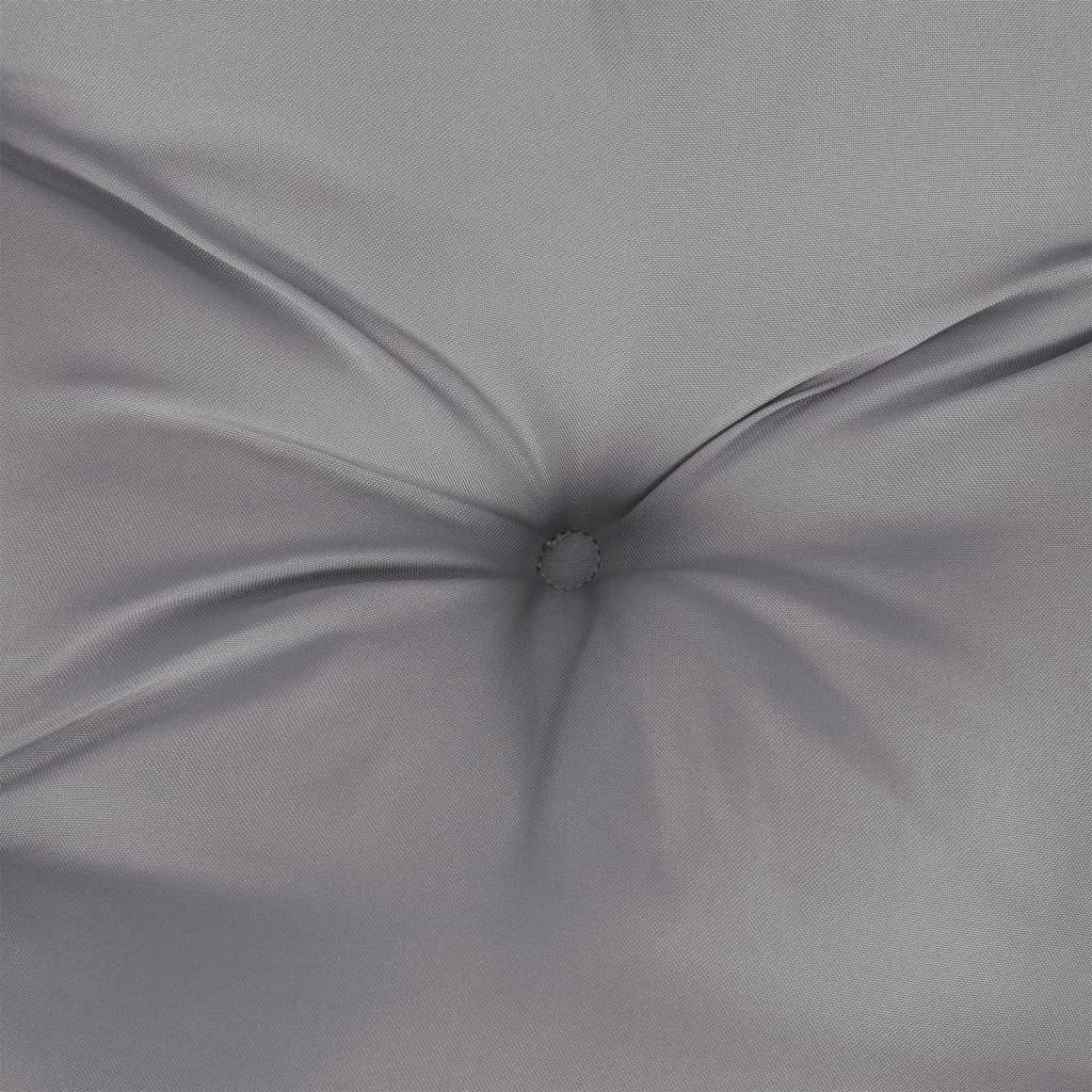 Podušky Na Židli Nízké Opěradlo 6 Ks Šedé 100X50X7 Cm Textil