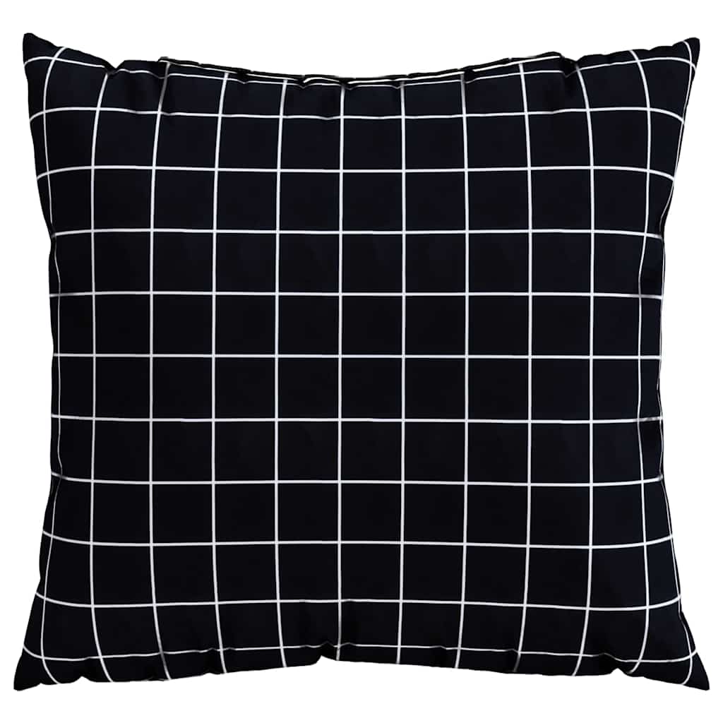 Závěsné Polštáře 4 Pcs Polyesterová Tkanina Černá Kostička