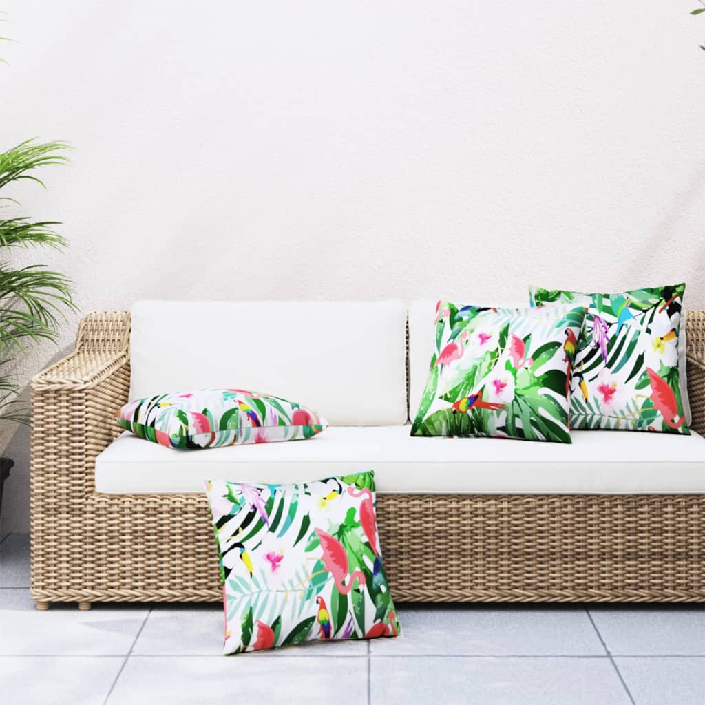 Dekorační Polštáře 4 Ks Vícebarevné Textil